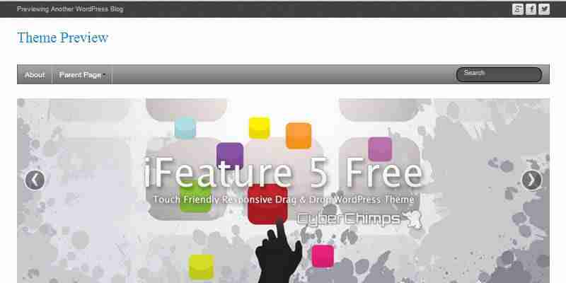 wordpress theme ifeature