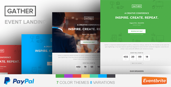 Las mejores plantillas de WordPress para eventos - Gather